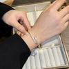 Wholesale Light Luxury Geometric Microinlaid Brass Buckle Bracelet Hand Accessory