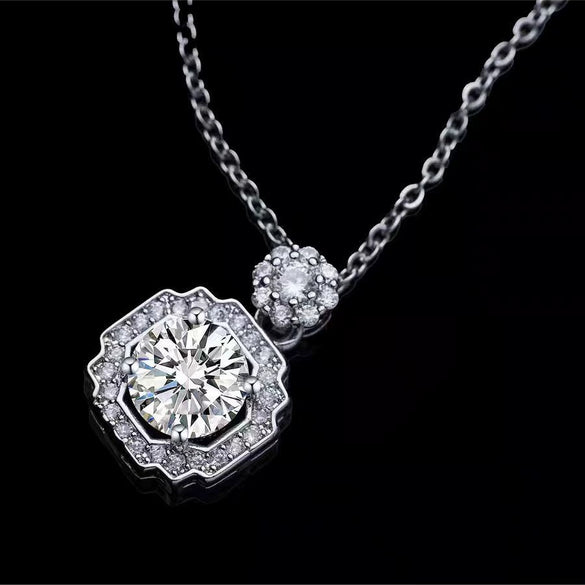 Wholesale Light Luxury Geometric Microinlaid Titanium Steel Women's Clavicle Necklace