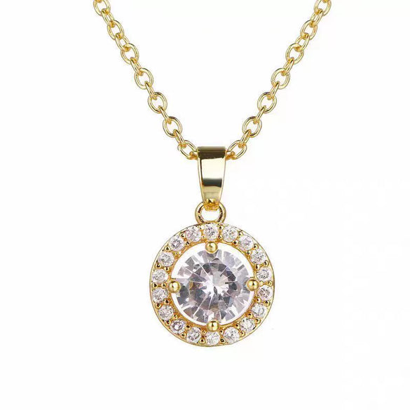 Wholesale Light Luxury Geometric Microinlaid Titanium Steel Women's Clavicle Necklace