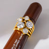 Wholesale Light Luxury Geometric Multizirconia 18K Goldplated Stainless Steel Rings For Women