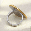 Wholesale Light Luxury Geometric Oblique Heart Stainless Steel 18K Gold Plated Ring For Women