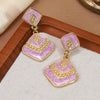 Wholesale Light Luxury Geometric Oil Dripping Stainless Steel Earrings For Women