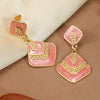 Wholesale Light Luxury Geometric Oil Dripping Stainless Steel Earrings For Women