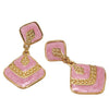 Wholesale Light Luxury Geometric Oil Dripping Stainless Steel Earrings For Women