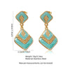 Wholesale Light Luxury Geometric Oil Dripping Stainless Steel Earrings For Women