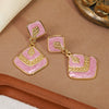 Wholesale Light Luxury Geometric Oil Dripping Stainless Steel Earrings For Women