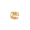 Wholesale Light Luxury Geometric Pearl Flower Stainless Steel Electroplated Women's Ring Accessories