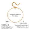Wholesale Light Luxury Geometric Real Gold Plated Inlaid Pearl Stainless Steel Bracelet For Women