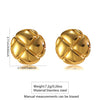 Wholesale Light Luxury Geometric Round Stainless Steel Electroplated Earrings For Women