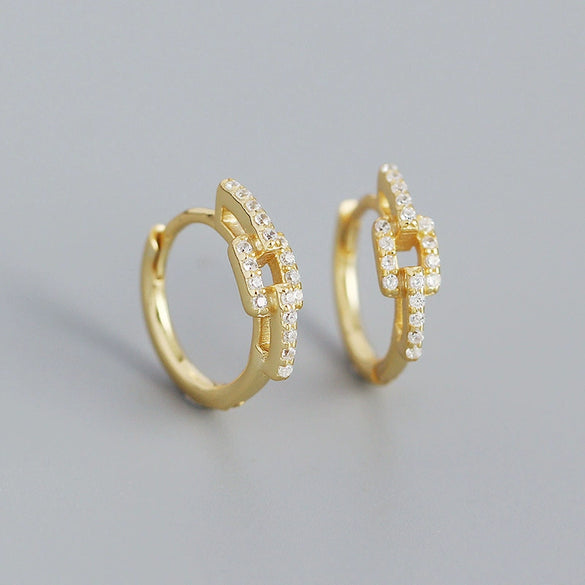 Wholesale Light Luxury Geometric S925 Silver Electroplated Earrings For Women