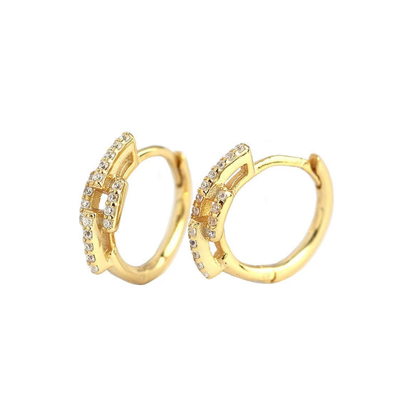 Wholesale Light Luxury Geometric S925 Silver Electroplated Earrings For Women