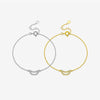 Wholesale Light Luxury Geometric S925 Sterling Silver Bracelet Electroplated With Platinum And 18K Gold For Women And Unisex