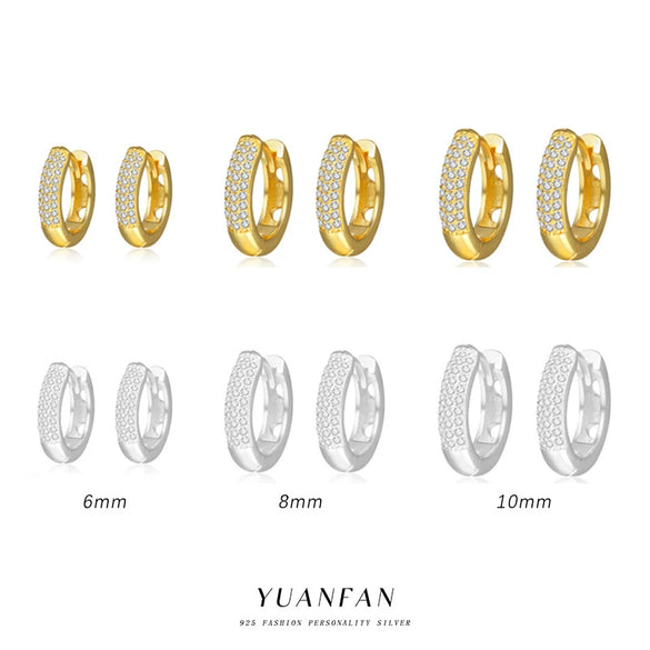 Wholesale Light Luxury Geometric S925 Sterling Silver Microinlaid Zircon Women's Earrings