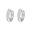 Wholesale Light Luxury Geometric S925 Sterling Silver Microinlaid Zircon Women's Earrings
