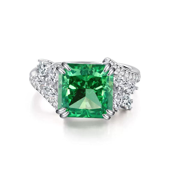 Wholesale Light Luxury Geometric S925 Sterling Silver Women's Ring With High Carbon Diamond Zircon And Electroplating Design