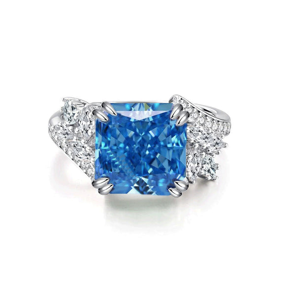 Wholesale Light Luxury Geometric S925 Sterling Silver Women's Ring With High Carbon Diamond Zircon And Electroplating Design