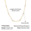 Wholesale Light Luxury Geometric Sea Life Pattern Electroplated Stainless Steel Pearl Beaded Necklace And Bracelet Jewelry For Girls