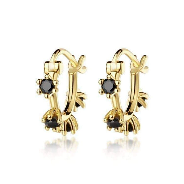 Wholesale Light Luxury Geometric Silver Needle Copper Earrings With Round Zircon Electroplating For Women