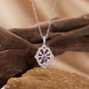 Wholesale Light Luxury Geometric Silver Pendant Necklace With Natural Gemstones