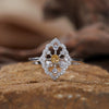 Wholesale Light Luxury Geometric Silver Pendant Necklace With Natural Gemstones