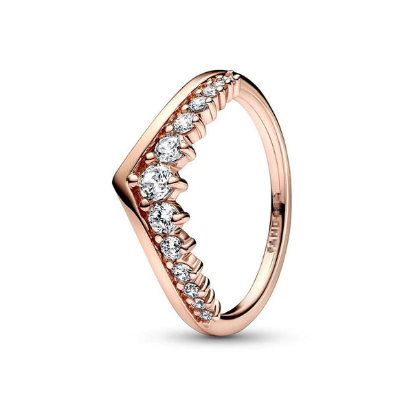 Wholesale Light Luxury Geometric 925 Silver Seiko Drop Crown Zircon Five Pointed Star Ring For Women And Unisex