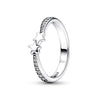 Wholesale Light Luxury Geometric 925 Silver Seiko Drop Crown Zircon Five Pointed Star Ring For Women And Unisex