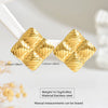Wholesale Light Luxury Geometric Square Texture Stainless Steel Stamped Earrings For Women