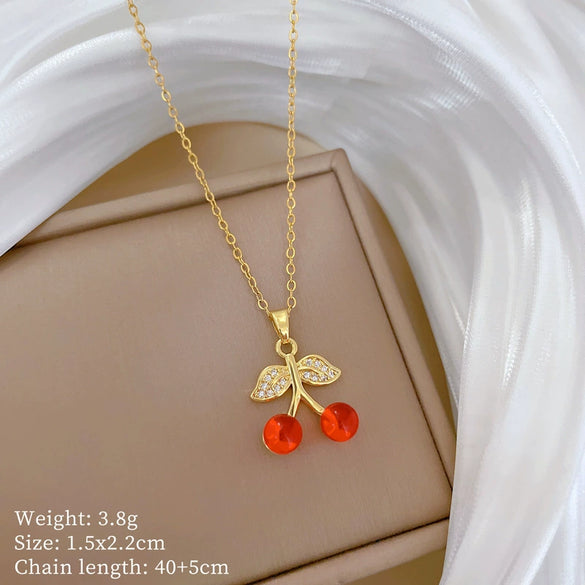 Wholesale Light Luxury Geometric Stainless Steel And Copper Full Diamond Necklace Unisex