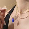 Wholesale Light Luxury Geometric Stainless Steel And Enamel Glaze Electroplated Pendant Clavicle Necklace For Women