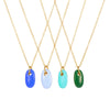 Wholesale Light Luxury Geometric Stainless Steel And Enamel Glaze Electroplated Pendant Clavicle Necklace For Women