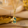 Wholesale Light Luxury Geometric Stainless Steel And Titanium Steel Electroplated Oshaped Chain Pendant Necklace For Women