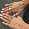 Wholesale Light Luxury Geometric Stainless Steel And Titanium Steel Jewelry Set With Pvd Furnace Vacuum Real Gold Plating For Women