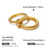 Wholesale Light Luxury Geometric Stainless Steel And Titanium Steel Jewelry Set With Pvd Furnace Vacuum Real Gold Plating For Women