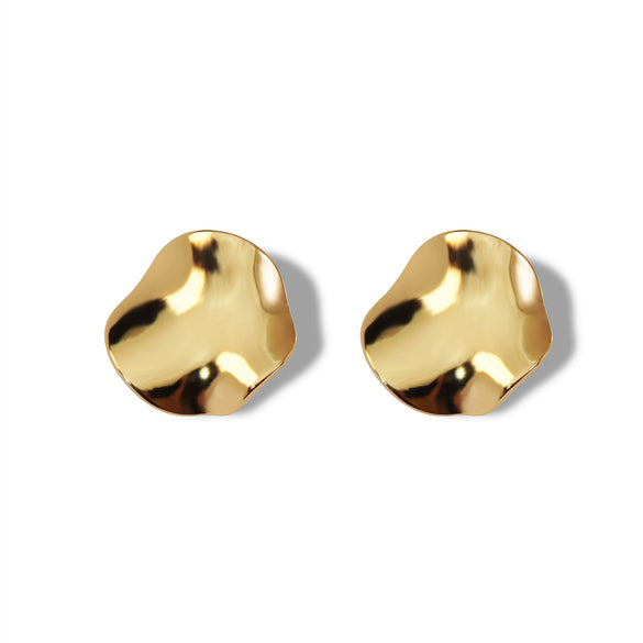 Wholesale Light Luxury Geometric Stainless Steel Earrings With Hydraulic Pressure Design For Women