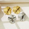 Wholesale Light Luxury Geometric Stainless Steel Earrings With Hydraulic Pressure Design For Women