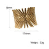 Wholesale Light Luxury Geometric Stainless Steel Electroplated Adjustable Open Ring For Women And Men