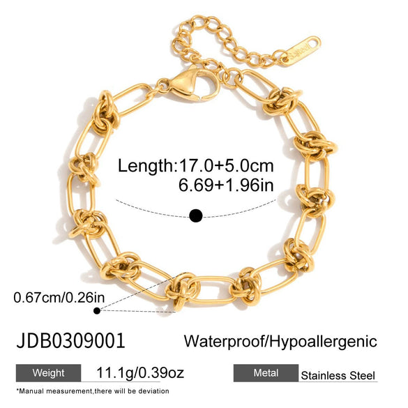 Wholesale Light Luxury Geometric Stainless Steel Electroplated Bracelets For Women
