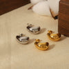 Wholesale Light Luxury Geometric Stainless Steel Electroplated Casting Earrings For Women