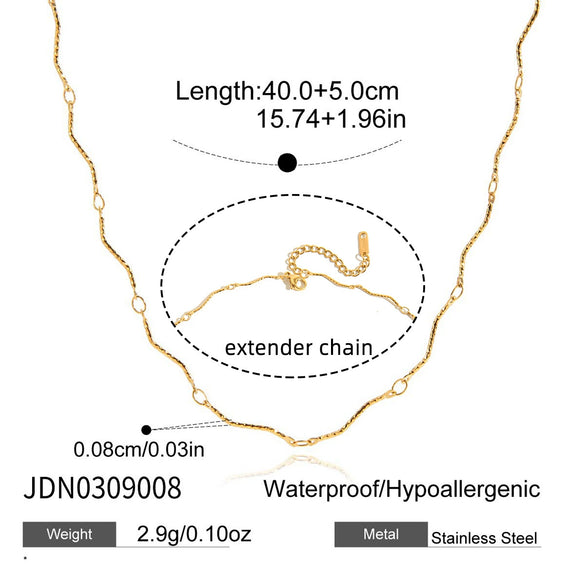 Wholesale Light Luxury Geometric Stainless Steel Electroplated Chain Necklace For Women