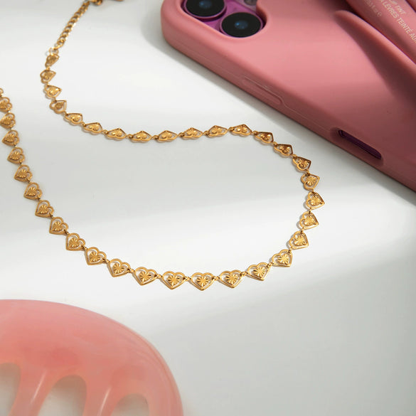Wholesale Light Luxury Geometric Stainless Steel Electroplated Chain Necklace For Women