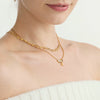 Wholesale Light Luxury Geometric Stainless Steel Electroplated Chain Necklace For Women