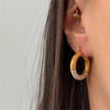 Wholesale Light Luxury Geometric Stainless Steel Electroplated Earrings For Women