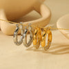 Wholesale Light Luxury Geometric Stainless Steel Electroplated Earrings For Women
