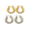 Wholesale Light Luxury Geometric Stainless Steel Electroplated Earrings For Women
