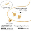 Wholesale Light Luxury Geometric Stainless Steel Electroplated Jewelry Set Earrings Necklace For Women