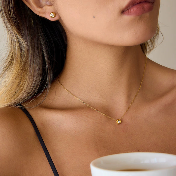 Wholesale Light Luxury Geometric Stainless Steel Electroplated Jewelry Set Earrings Necklace For Women
