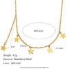 Wholesale Light Luxury Geometric Stainless Steel Electroplated 18K Gold Fivepointed Star Tassel Necklace For Women