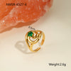 Wholesale Light Luxury Geometric Stainless Steel Electroplated 18K Gold Ring For Women