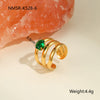 Wholesale Light Luxury Geometric Stainless Steel Electroplated 18K Gold Ring For Women