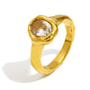 Wholesale Light Luxury Geometric Stainless Steel Electroplated 18K Gold Ring For Women